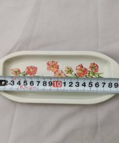 Bộ 4 khay thép tráng men Nhật Bản hoạ tiết hoa lá