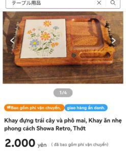 Khay ăn gỗ Nhật Bản phong cách Showa cổ điển - Ảnh 7