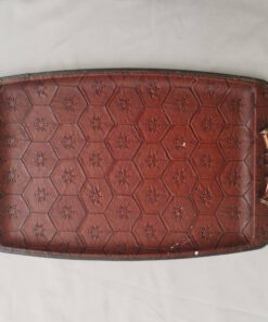 Khay bọc da tổng hợp phong cách retro Showa Nhật Bản.